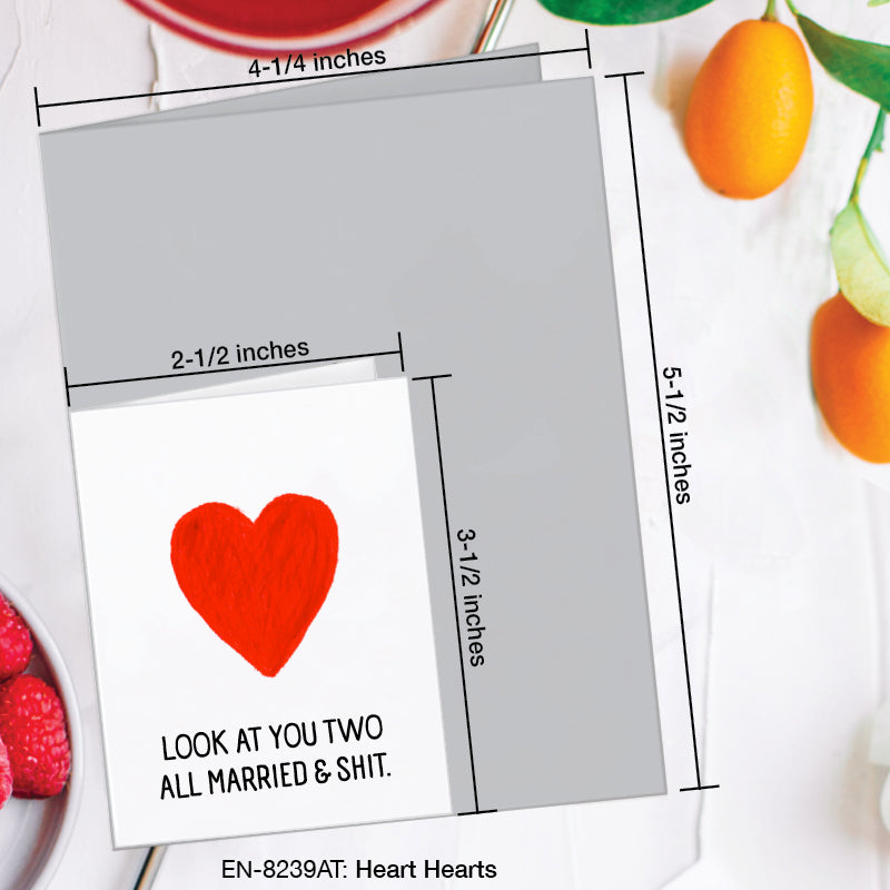 Heart Hearts, Greeting Card (8239AT), Enclosure, www.printedcanvas.com