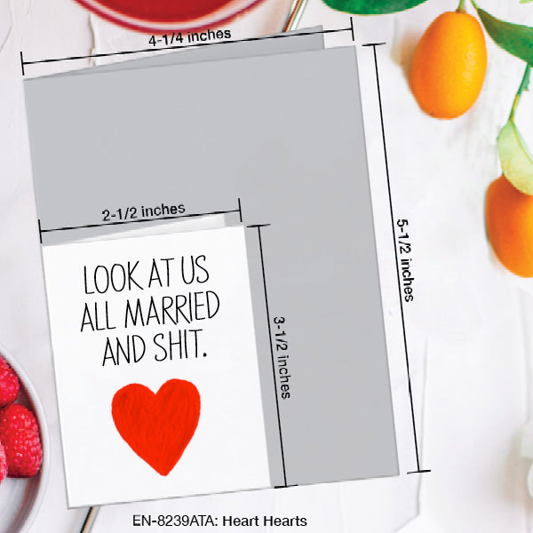 Heart Hearts, Greeting Card (8239ATA), Enclosure, www.printedcanvas.com