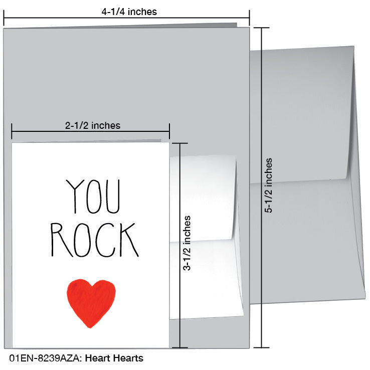 Heart Hearts, Greeting Card (8239AZA), Enclosure, www.printedcanvas.com