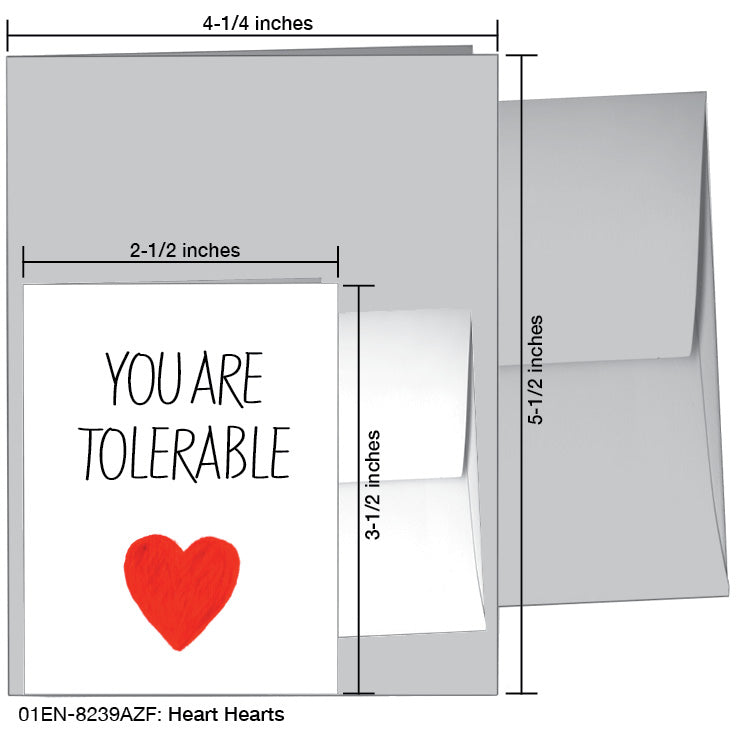 Heart Hearts, Greeting Card (8239AZF), Enclosure, www.printedcanvas.com