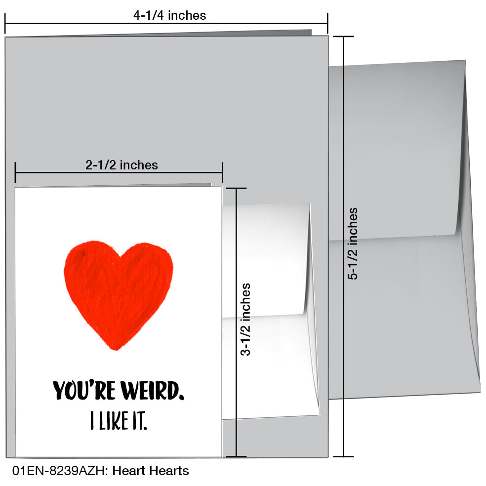 Heart Hearts, Greeting Card (8239AZH), Enclosure, www.printedcanvas.com