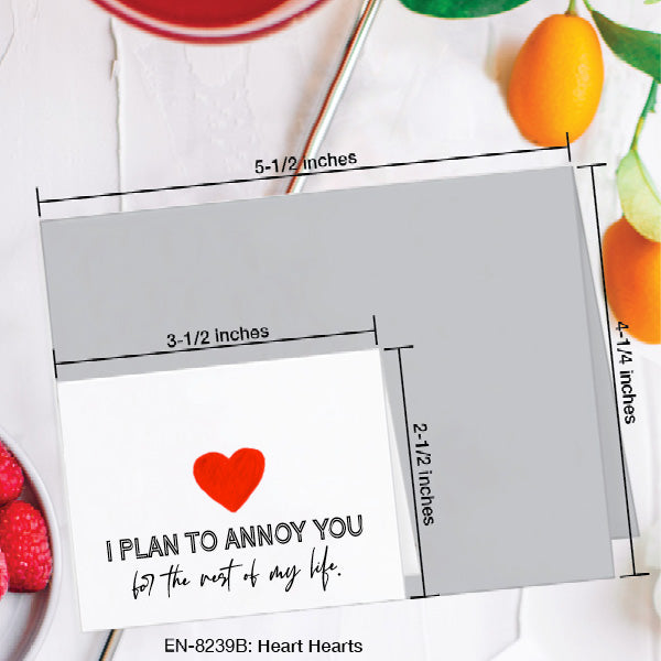 Heart Hearts, Greeting Card (8239B), Enclosure, www.printedcanvas.com
