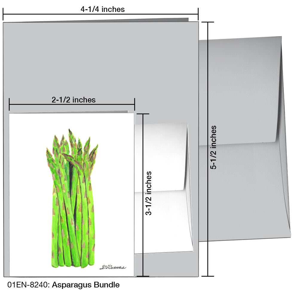 Asparagus Bundle, Greeting Card (8240A), Enclosure Card, www.printedcanvas.com
