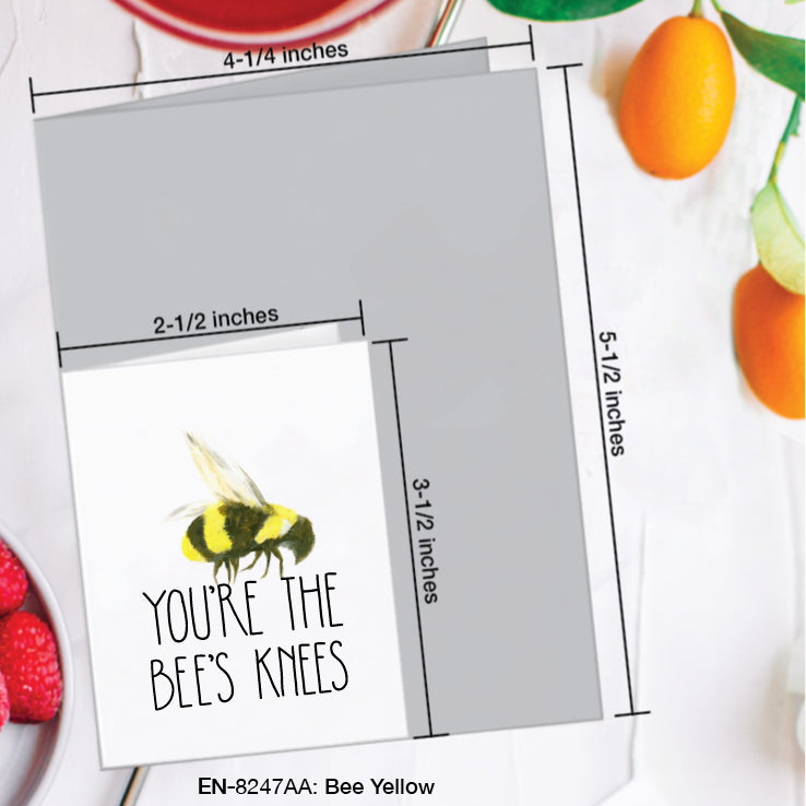Bee Yellow, Greeting Card (#8247AA)