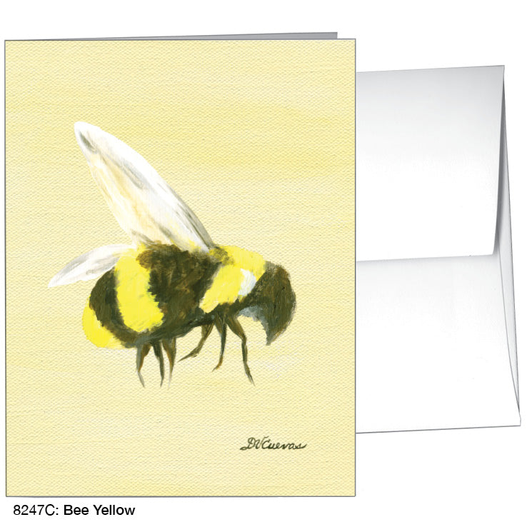 Bee Yellow, Greeting Card (8247C), A2 Card Front, www.printedcanvas.com