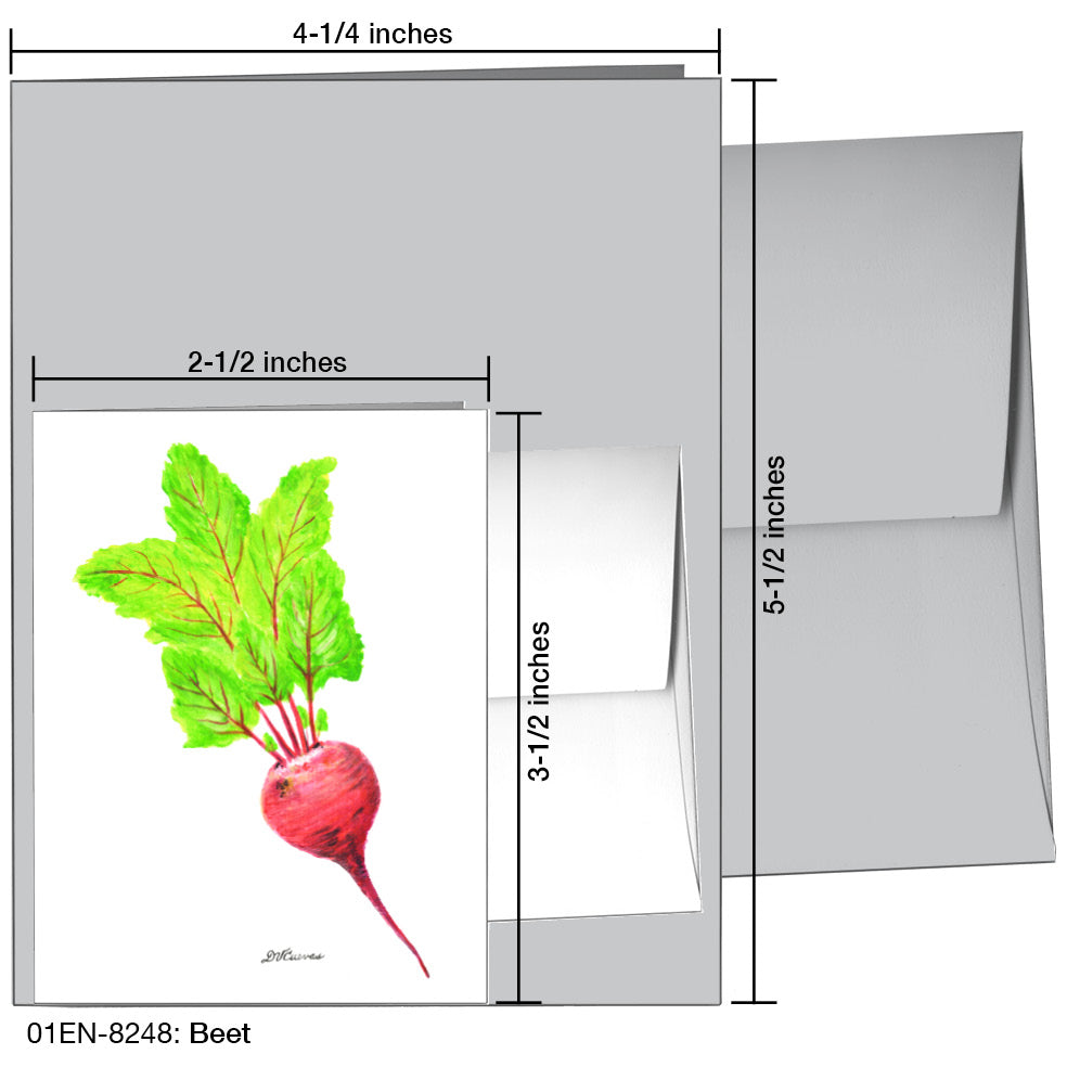 Beet, Greeting Card (8248A), Enclosure, www.printedcanvas.com