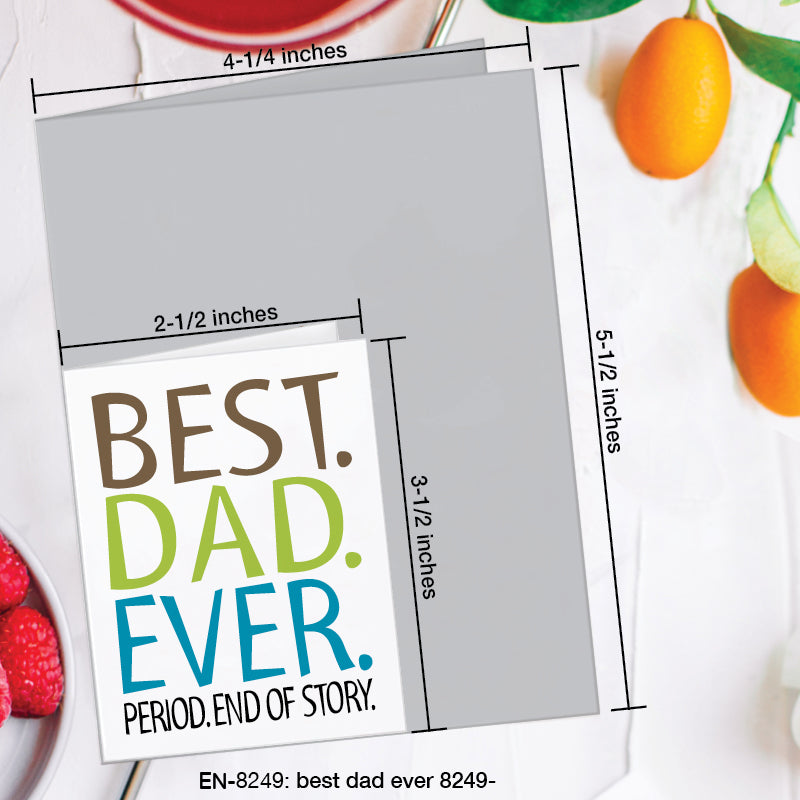 Best Dad Ever, Greeting Card (8249A), Enclosure, www.printedcanvas.com