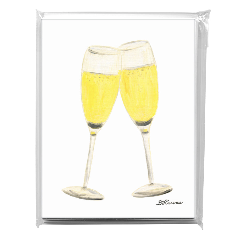 Champagne Glasses, Greeting Card (8256), A2 8-Pack, printedcanvas.com