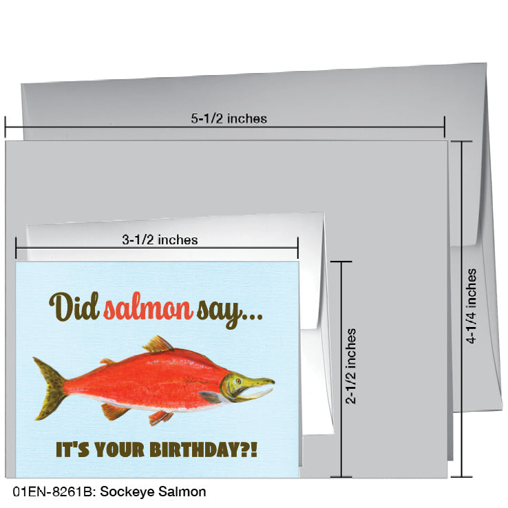 Sockeye Salmon, Greeting Card (8261B), Enclosure, printedcanvas.com