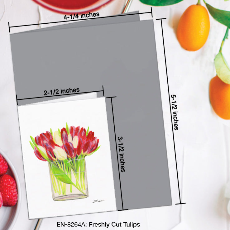 Freshly Cut Tulips, Greeting Card (8264A), Enclosure Card, www.printedcanvas.com