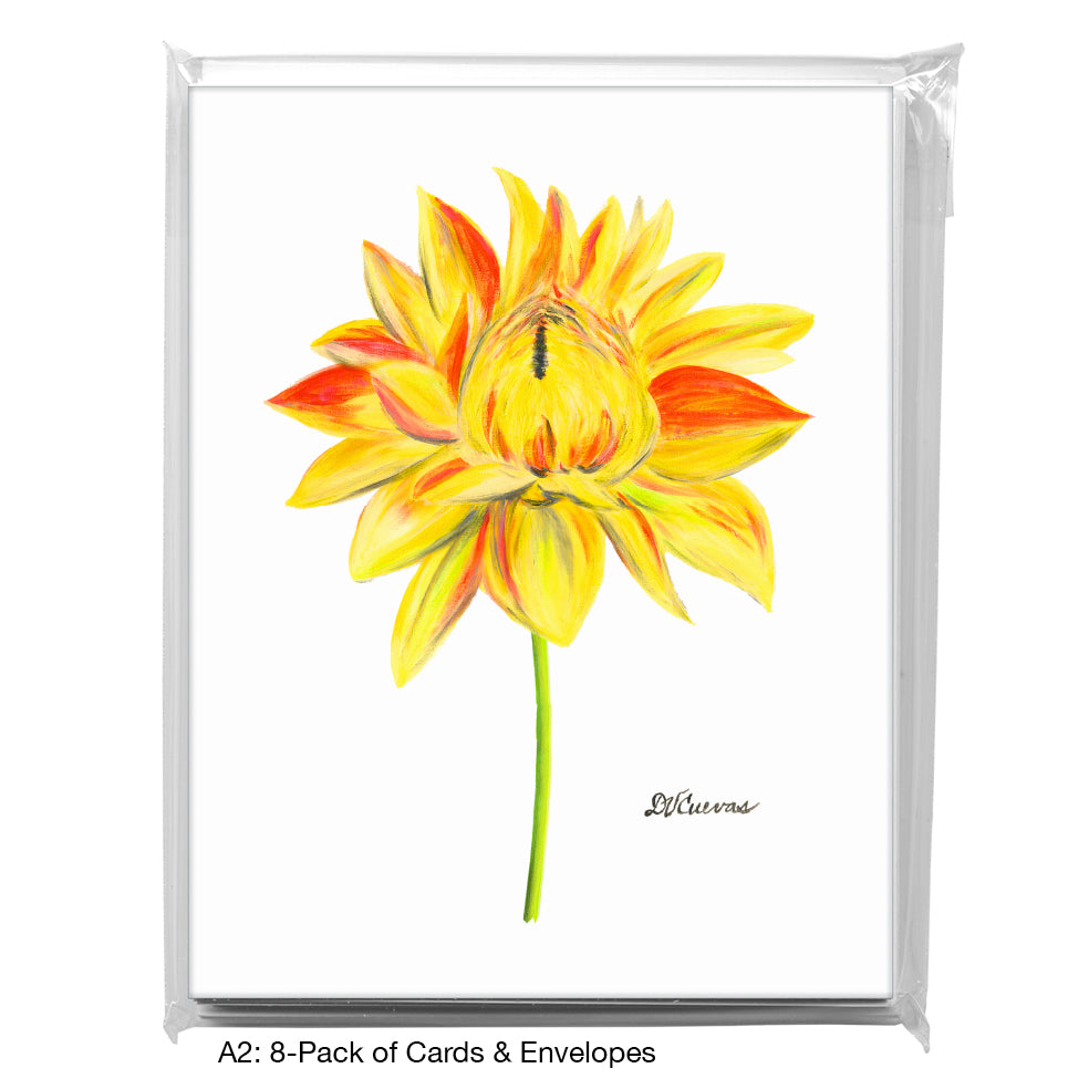 Dahlia Sunburst, Greeting Card (8265C), A2 8-Pack, printedcanvas.com