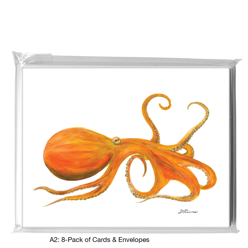 Octopus, Greeting Card (8266), A2 8-Pack, printedcanvas.com