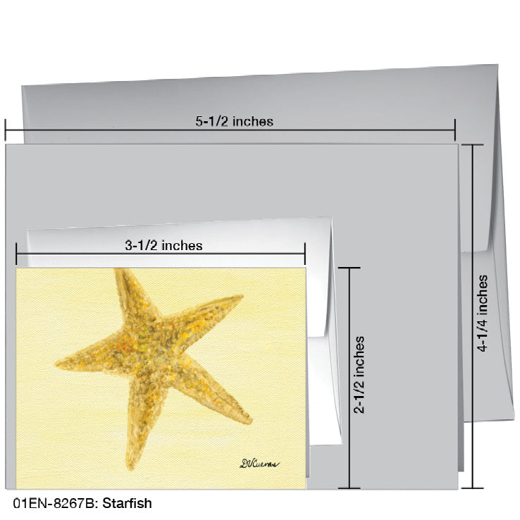 Starfish, Greeting Card (8267B), Enclosure, www.printedcanvas.com