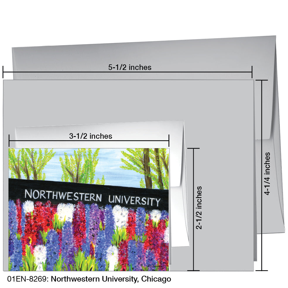 Northwestern University, Chicago, Greeting Card (8269), Enclosure, printedcanvas.com
