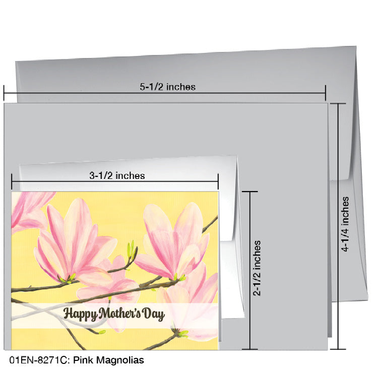 Pink Magnolias, Greeting Card (8271C), Enclosure, printedcanvas.com