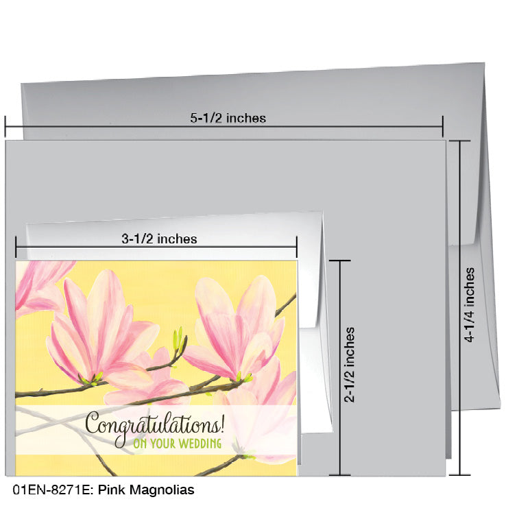 Pink Magnolias, Greeting Card (8271E), Enclosure, www.printedcanvas.com