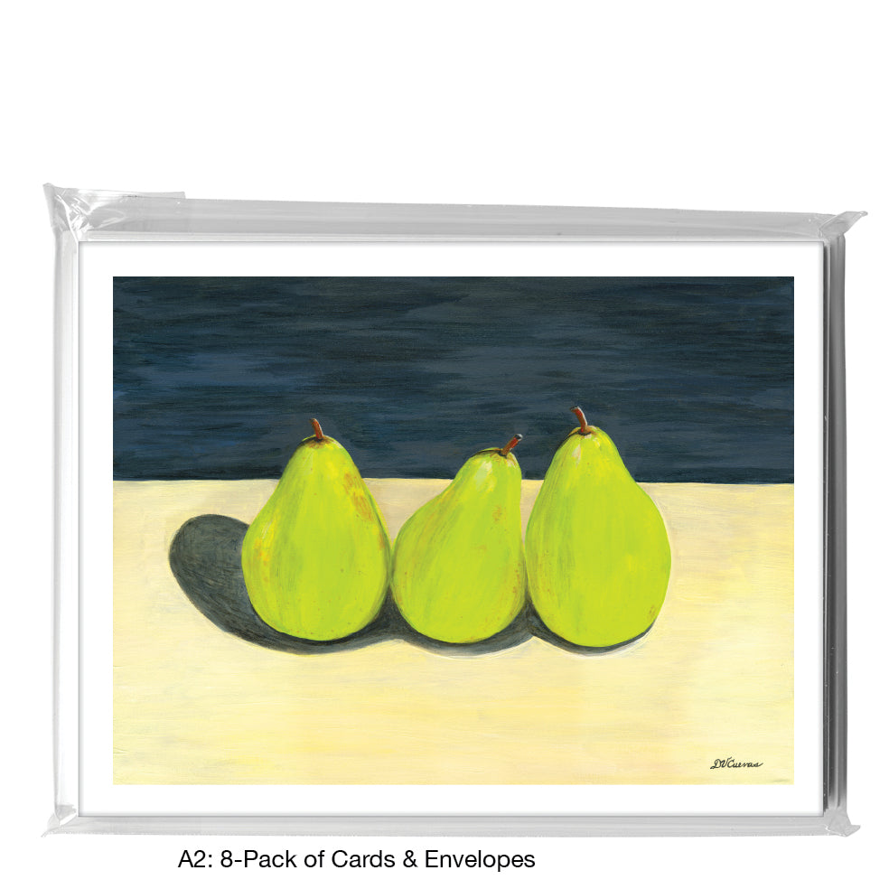 Three Pears, Greeting Card (8272), A2 8-Pack, printedcanvas.com