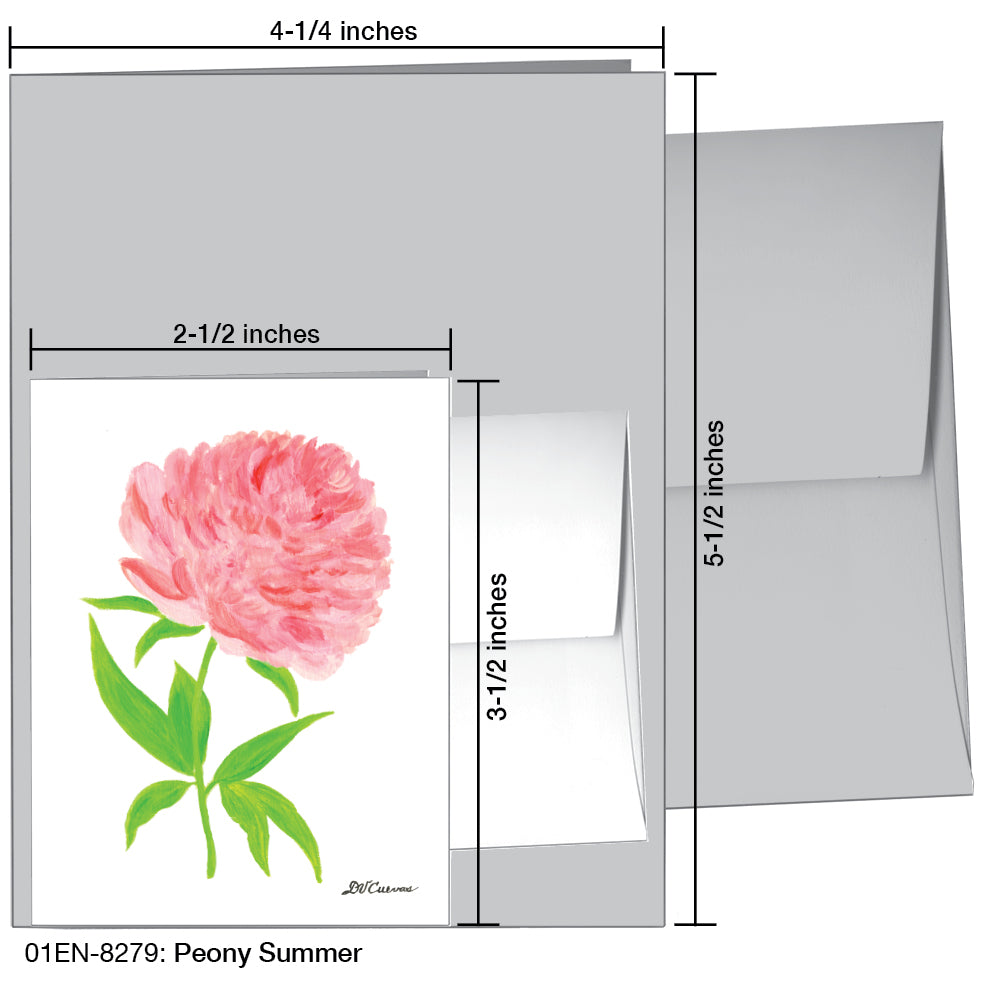 Peony Summer, Greeting Card (8279A), Enclosure Card, printedcanvas.com