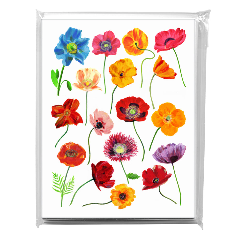 Collage Poppy, Greeting Card (8280), A2 8-Pack, printedcanvas.com