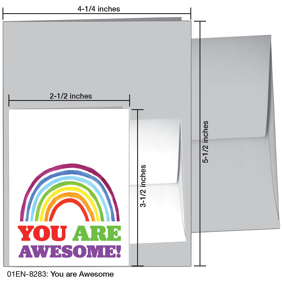 You Are Awesome, Greeting Card (8283A), Enclosure Card, www.printedcanvas.com