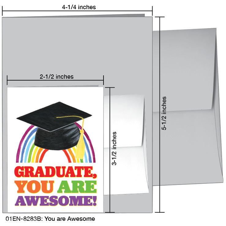 You Are Awesome, Greeting Card (8283B), Enclosure, www.printedcanvas.com
