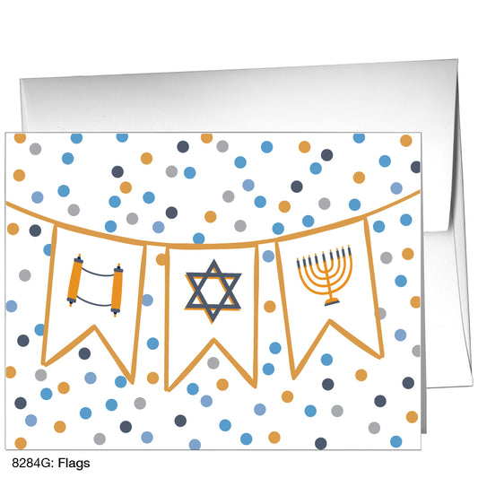 Flags of Hanukkah, Greeting Card (8755A)