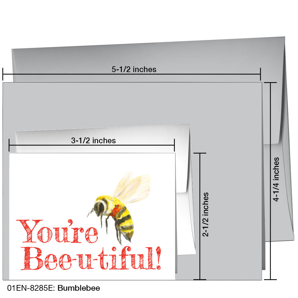 Bumblebee, Greeting Card (8285E), Enclosure, www.printedcanvas.com