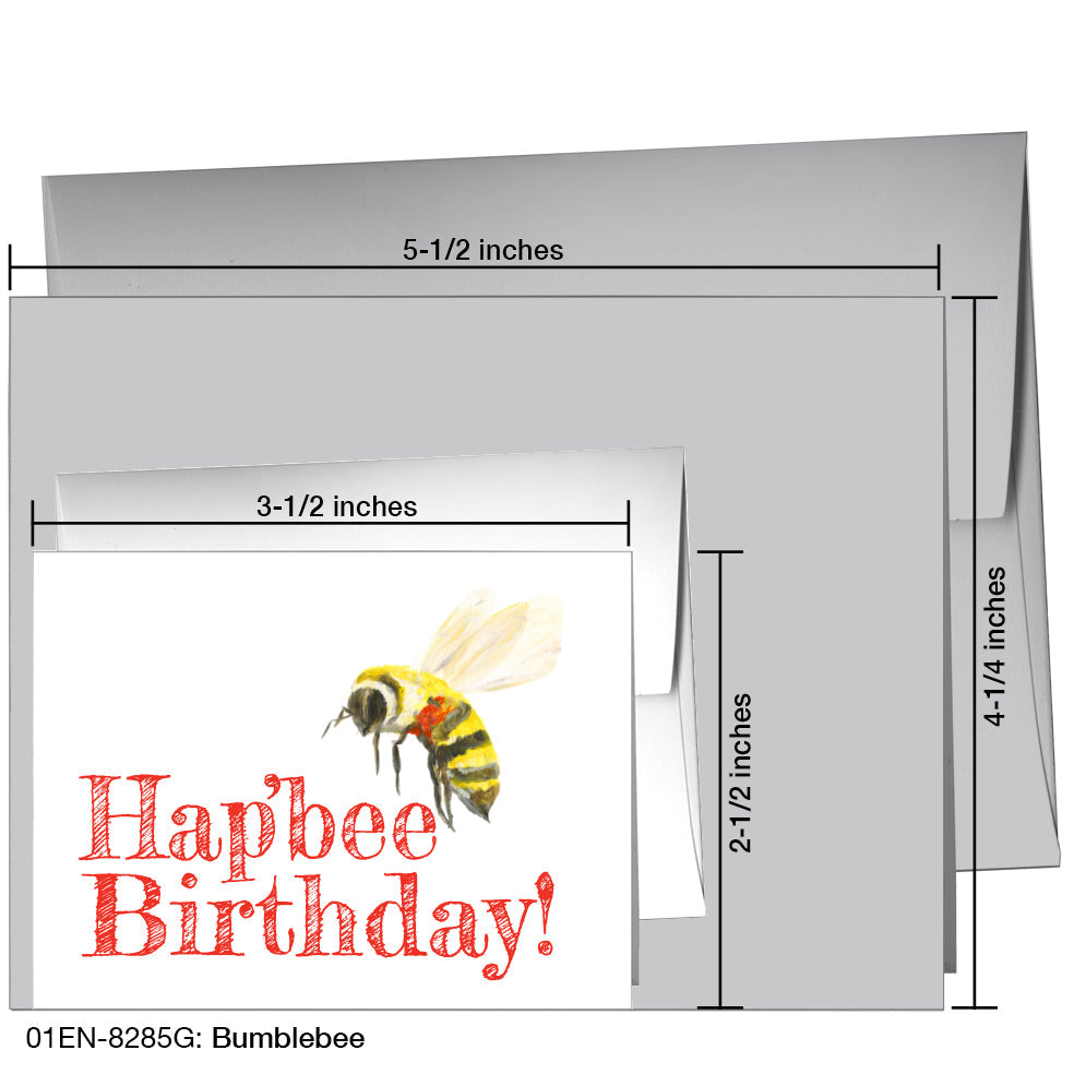 Bumblebee, Greeting Card (8285G), Enclosure, www.printedcanvas.com