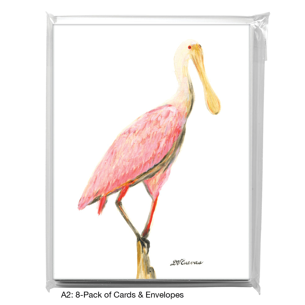 Roseate Spoonbill, Greeting Card (8289), A2 8-Pack, printedcanvas.com