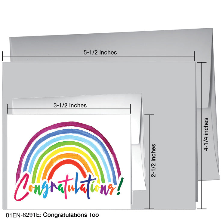Congratulations Too, Greeting Card (8291E), Enclosure Card, www.printedcanvas.com