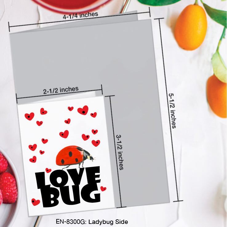 Ladybug Side, Greeting Card (#8300C)