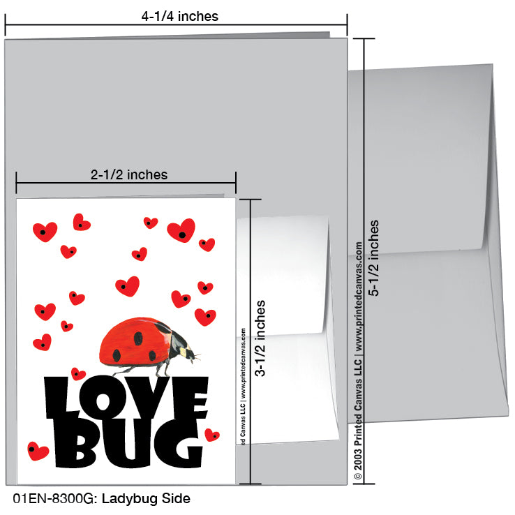 Ladybug Side, Greeting Card (#8300C)