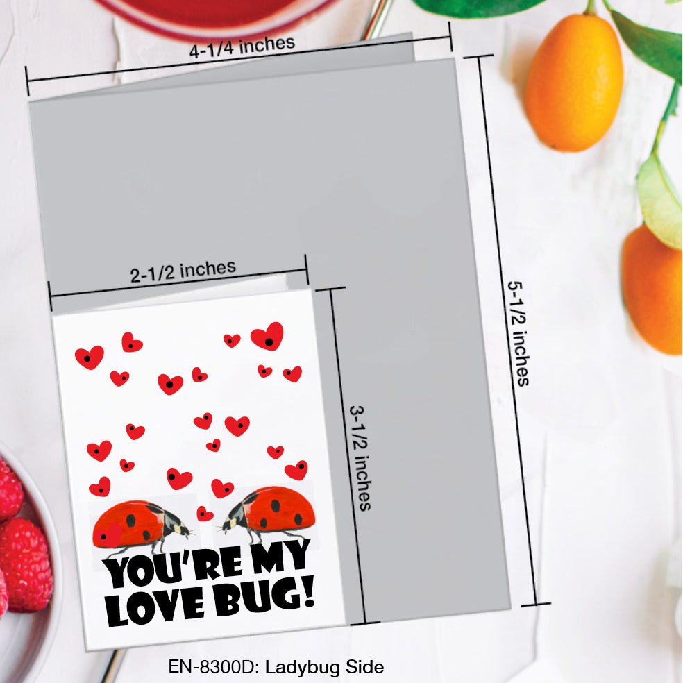 Ladybug Side, Greeting Card (#8300D)
