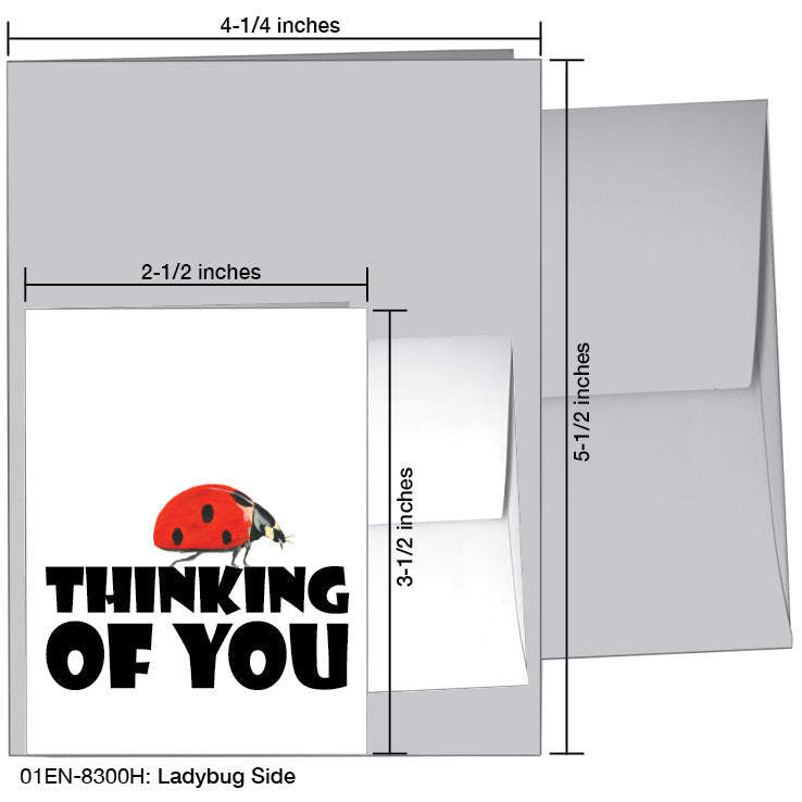 Ladybug Side, Greeting Card (8300H), Enclosure, printedcanvas.com