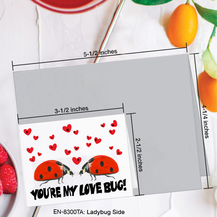 Ladybug Side, Greeting Card (#8300TA)