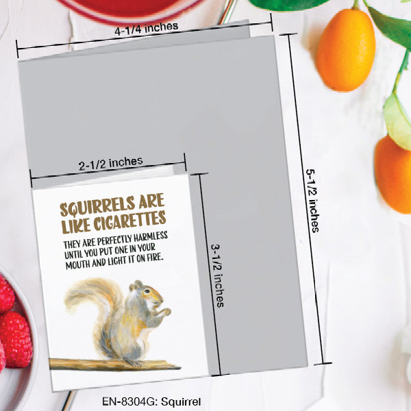 Squirrel, Greeting Card (8304G), Enclosure, www.printedcanvas.com