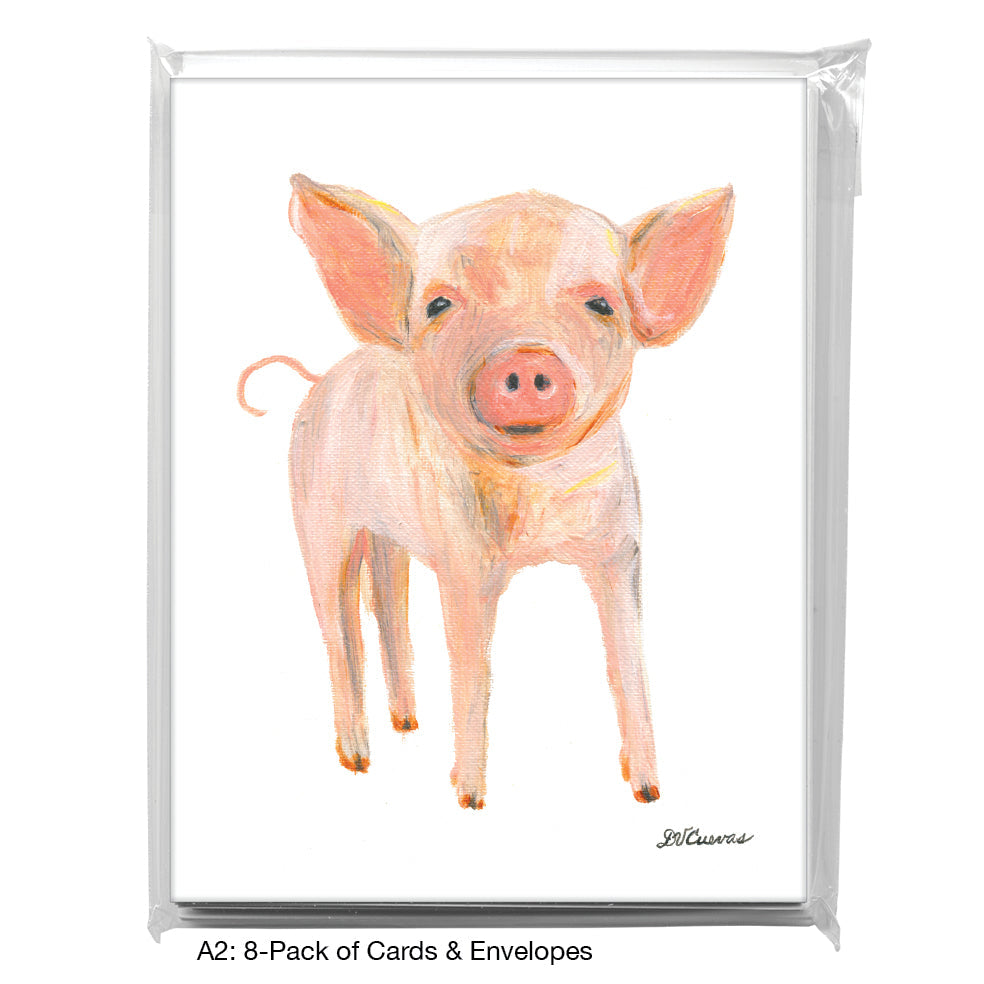 Piglet, Greeting Card (8305), A2 8-Pack, printedcanvas.com