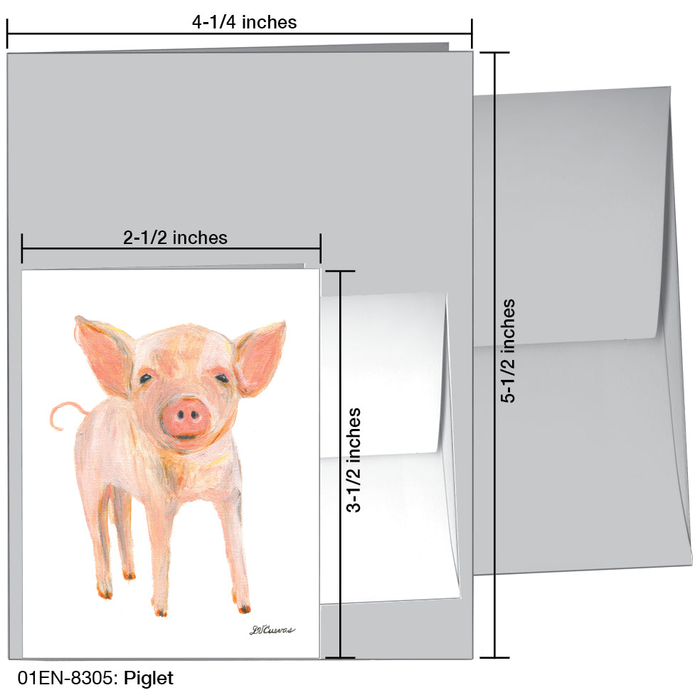 Piglet, Greeting Card (8305), Enclosure, printedcanvas.com