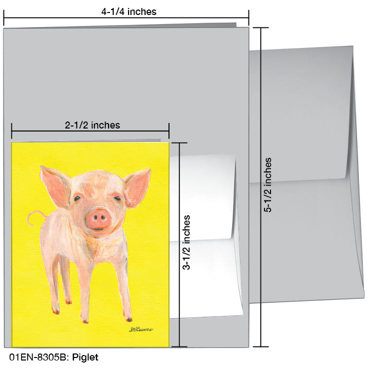 Piglet, Greeting Card (8305B) - Printed Canvas