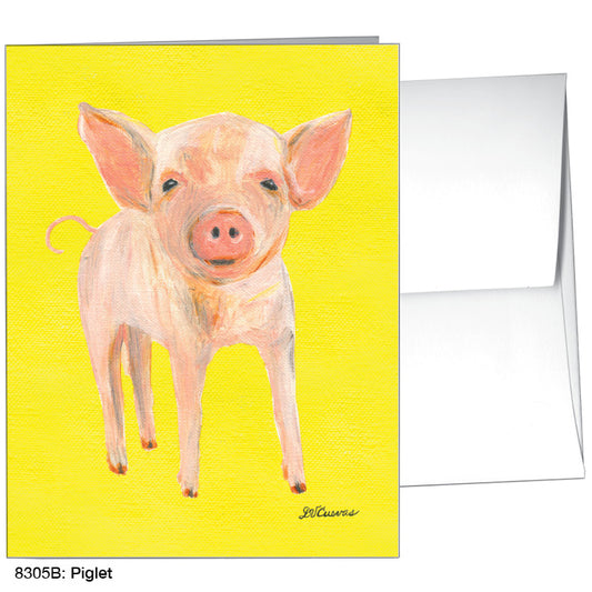 Piglet, Greeting Card (8305B), Front, www.printedcanvas.com