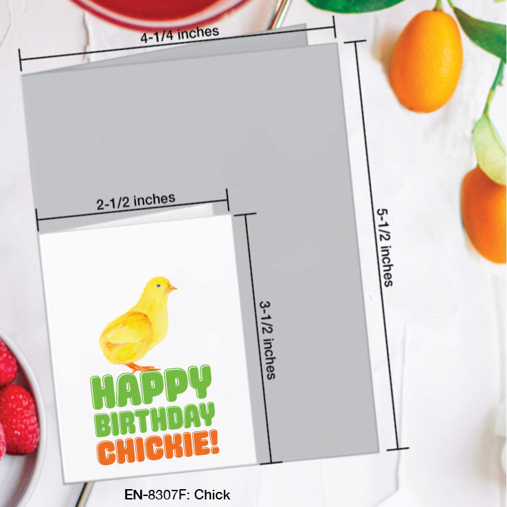 Chick, Greeting Card (8307F), Enclosure, www.printedcanvas.com