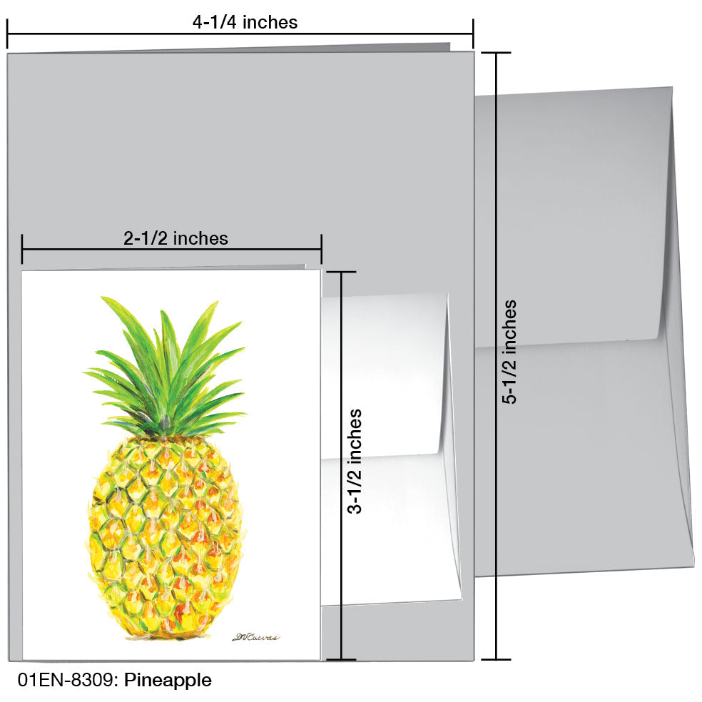 Pineapple, Greeting Card (8309A), Enclosure, www.printedcanvas.com