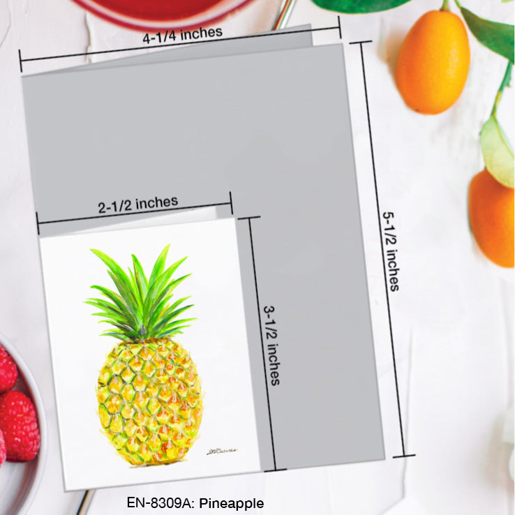 Pineapple, Greeting Card (8309A), Enclosure Card, www.printedcanvas.com