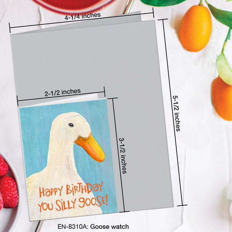 Goose Watch, Greeting Card (8310A), Enclosure, www.printedcanvas.com
