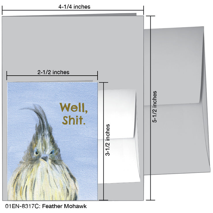 Feather Mohawk, Greeting Card (8317C)