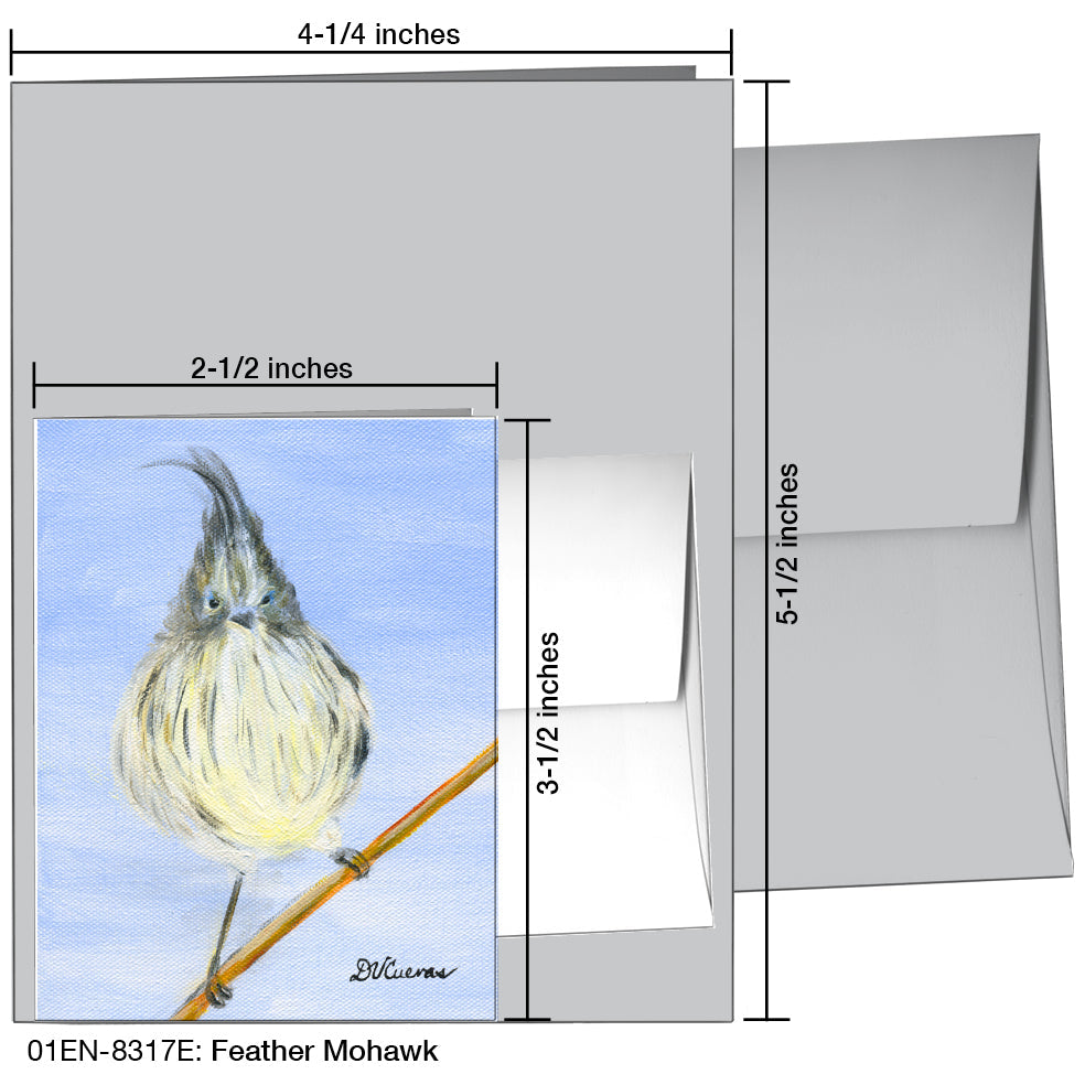 Feather Mohawk, Greeting Card (8317E), Enclosure, printedcanvas.com