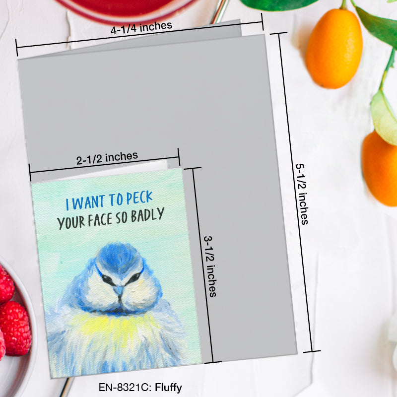 Fluffy, Greeting Card (8321C), Enclosure, www.printedcanvas.com