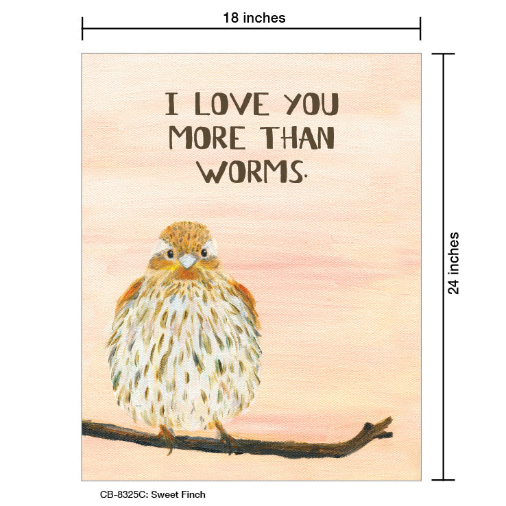Sweet Finch, Card Board (8325C), Card Board: 18x24, printedcanvas.com