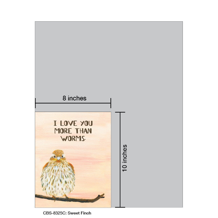 Sweet Finch, Card Board (8325C), Card Board: 8x10, printedcanvas.com