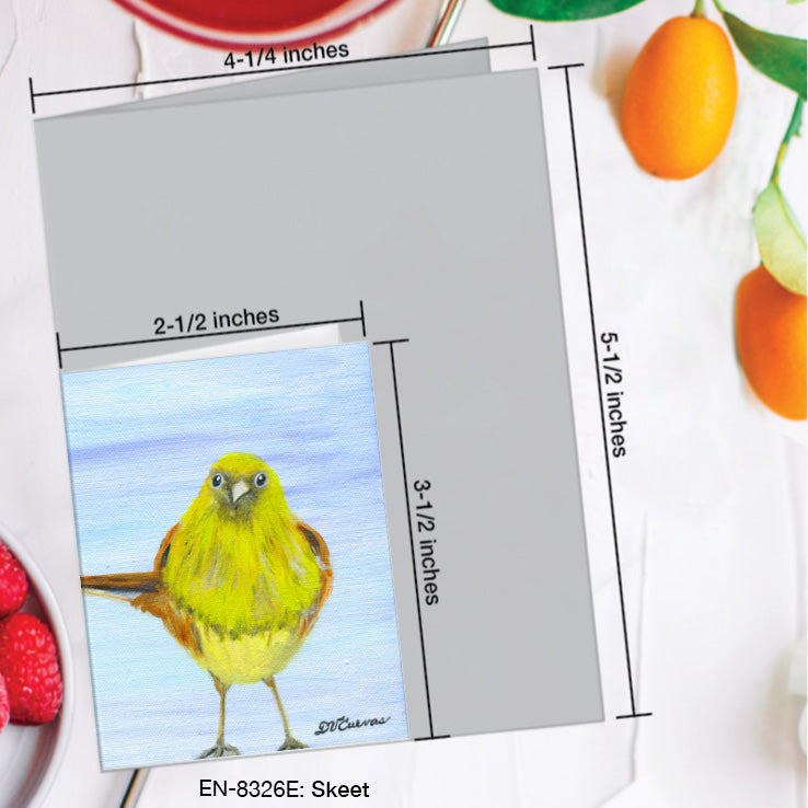 Skeet, Greeting Card (8326E), Enclosure Card, www.printedcanvas.com